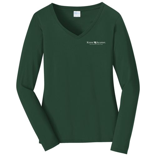 Port & Company Women's Long Sleeve Fan Favorite V-Neck Tee (KA-LPC450VLS) image thumbnail