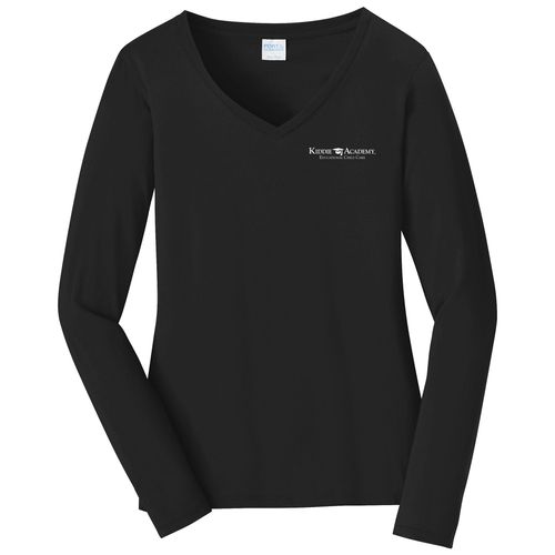 Port & Company Women's Long Sleeve Fan Favorite V-Neck Tee (KA-LPC450VLS) image thumbnail