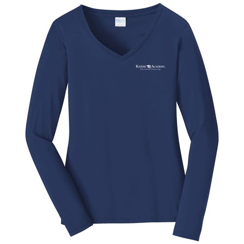 Port & Company Women's Long Sleeve Fan Favorite V-Neck Tee (KA-LPC450VLS) image thumbnail