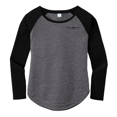 Sport-Tek Women's PosiCharge Long Sleeve Tri-Blend Wicking Scoop Neck Raglan Tee (KA-LST400LS) image thumbnail