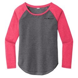 Image of Sport-Tek Women's PosiCharge Long Sleeve Tri-Blend Wicking Scoop Neck Raglan Tee (KA-LST400LS)