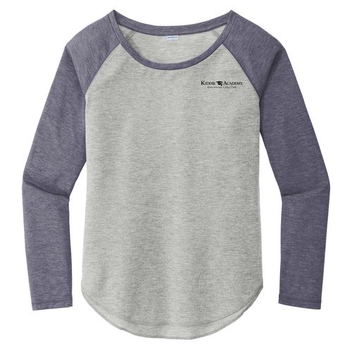 Sport-Tek Women's PosiCharge Long Sleeve Tri-Blend Wicking Scoop Neck Raglan Tee (KA-LST400LS) image thumbnail