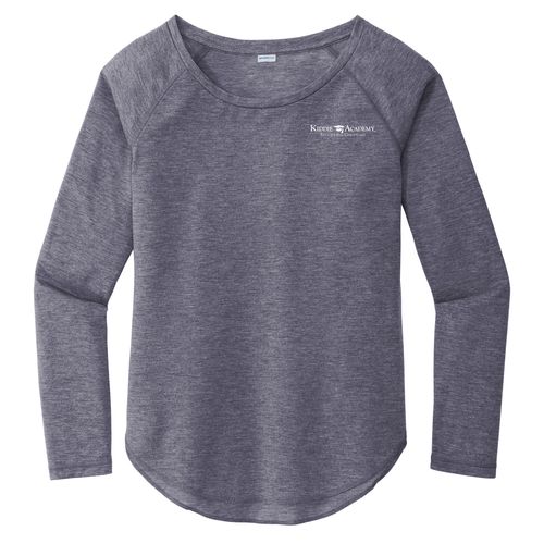 Sport-Tek Women's PosiCharge Long Sleeve Tri-Blend Wicking Scoop Neck Raglan Tee (KA-LST400LS) image thumbnail