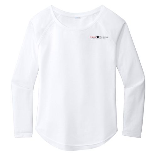 Sport-Tek Women's PosiCharge Long Sleeve Tri-Blend Wicking Scoop Neck Raglan Tee (KA-LST400LS) image thumbnail
