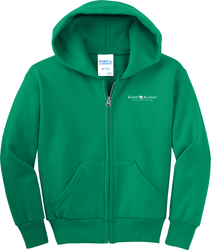 Image of Port & Company Youth Core Fleece Full-Zip Hooded Sweatshirt (KA-PC90YZH)