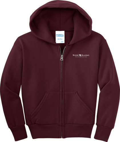Port & Company Youth Core Fleece Full-Zip Hooded Sweatshirt (KA-PC90YZH) image thumbnail