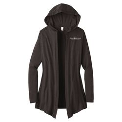 Image of District Women's Perfect Tri Hooded Cardigan (KA-DT156)