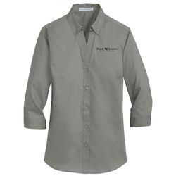 Image of Port Authority Women's 3/4-Sleeve SuperPro Twill Shirt (KA-L665)