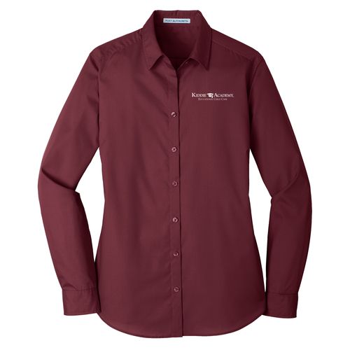 Port Authority Women's Long Sleeve Carefree Poplin Shirt (KA-LW100) image thumbnail