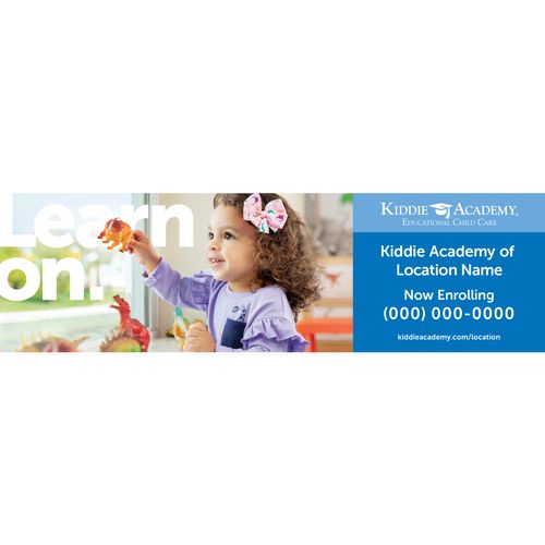Learn On. Now Enrolling Dinosaurs Banner (KA-BNR-DINO) image thumbnail