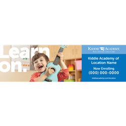 Image of Learn On. Now Enrolling Guitar Banner (KA-BNR-GUITAR)