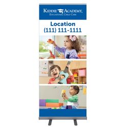 Image of Learn On. Roll Up Banner Stand 80" H (KA-LO-OC-ER33.5SLVG)