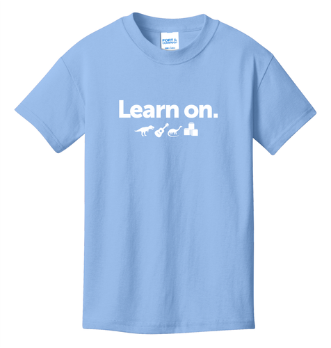 Learn On. Youth T-Shirt - White Imprint (KA-PC54Y-LEARN-W) image thumbnail