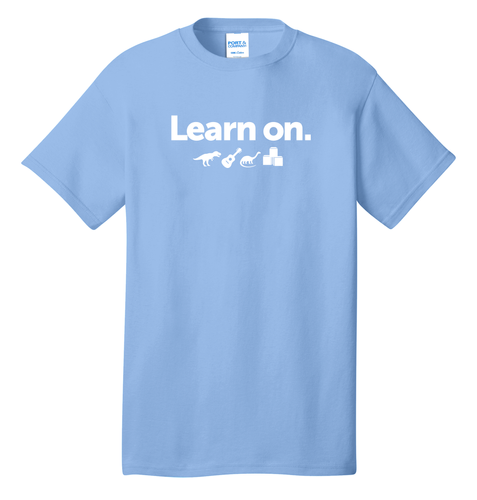 Learn On. Adult T-Shirt - White Imprint (KA-PC54-LEARN-W) image thumbnail
