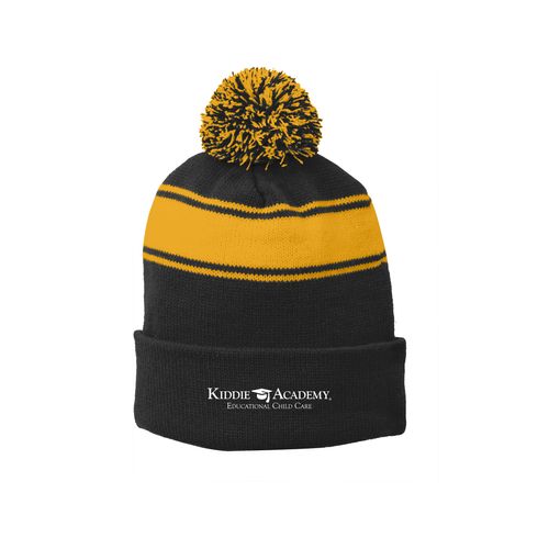 Sport-Tek Stripe Pom Pom Beanie (KA-STC28) image thumbnail