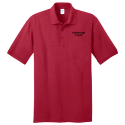 Image of Port & Co. CampVentures Staff Polo Shirt - Black Imprint (Screen Print) (KA-KP55-CVSB)