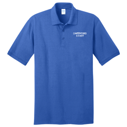Image of Port & Co. CampVentures Staff Polo Shirt - White Imprint (Screen Print) (KA-KP55-CVSW)