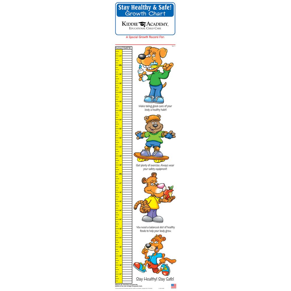 Stay Healthy & Safe Children's Growth Chart (KA-GC-0030) primary image