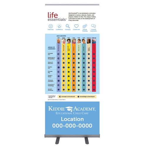 Life Essentials Roll Up Banner Stand 80" H (KA-LE-OC-ER33.5SLVG) image thumbnail