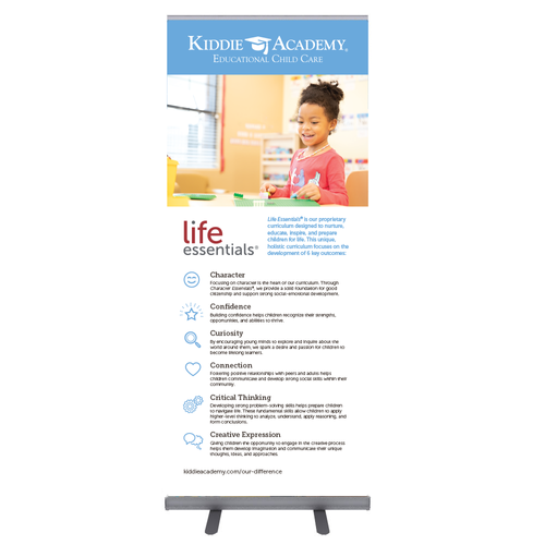 Life Essentials Roll Up Banner Stand 80" H (KA-LE-OC-ER33.5SLVG) image thumbnail
