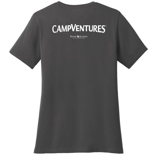 CampVentures Women's V-Neck T-Shirt - White Imprint (KA-LPC54V-CV-W) image thumbnail