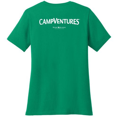 CampVentures Women's V-Neck T-Shirt - White Imprint (KA-LPC54V-CV-W) image thumbnail