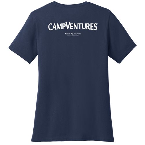 CampVentures Women's V-Neck T-Shirt - White Imprint (KA-LPC54V-CV-W) image thumbnail