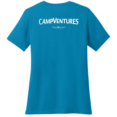 CampVentures Women's V-Neck T-Shirt - White Imprint (KA-LPC54V-CV-W) image thumbnail