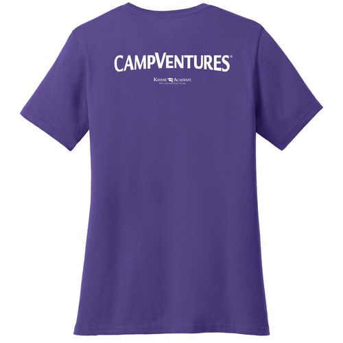 CampVentures Women's V-Neck T-Shirt - White Imprint (KA-LPC54V-CV-W) image thumbnail