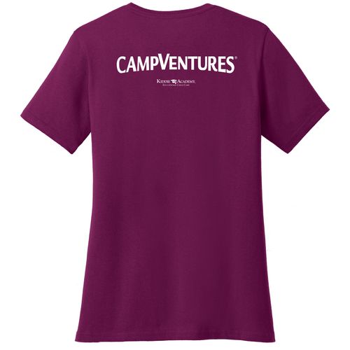 CampVentures Women's V-Neck T-Shirt - White Imprint (KA-LPC54V-CV-W) image thumbnail
