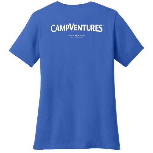 CampVentures Women's V-Neck T-Shirt - White Imprint (KA-LPC54V-CV-W) image thumbnail