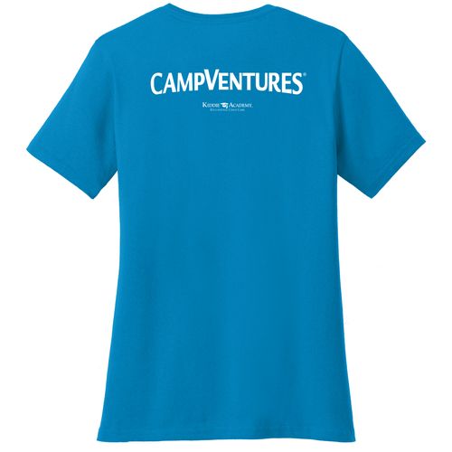 CampVentures Women's V-Neck T-Shirt - White Imprint (KA-LPC54V-CV-W) image thumbnail