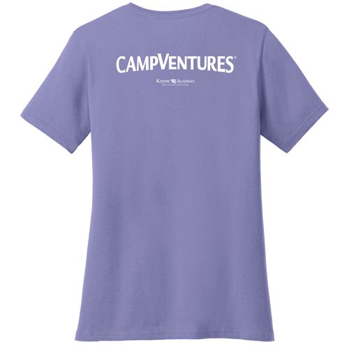 CampVentures Women's V-Neck T-Shirt - White Imprint (KA-LPC54V-CV-W) image thumbnail