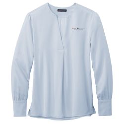 Image of Brooks Brothers Women's Open-Neck Satin Blouse (KA-BB18009)