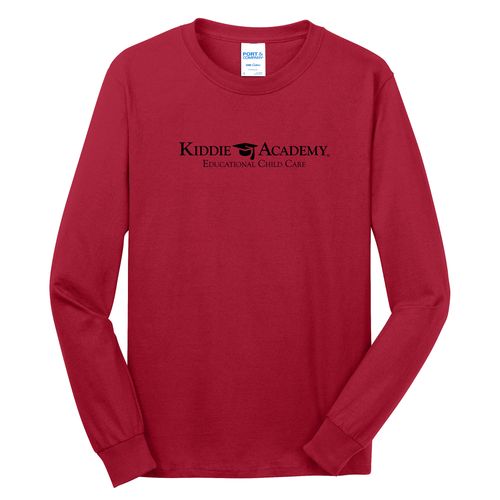 Community Begins Here Adult Long Sleeve T-Shirt - Black Imprint (KA-PC54LS-COMM-B) image thumbnail