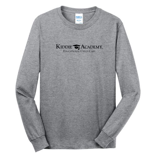 Community Begins Here Adult Long Sleeve T-Shirt - Black Imprint (KA-PC54LS-COMM-B) image thumbnail
