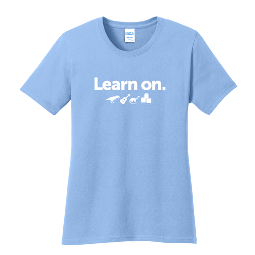 Learn On. Women's T-Shirt - White Imprint (KA-LPC54-LEARN-W) image thumbnail