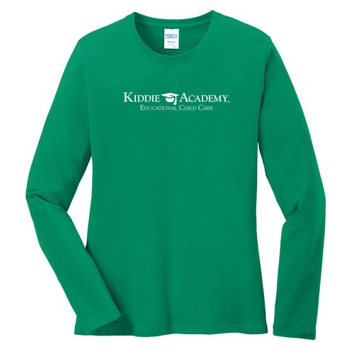 Community Begins Here Women's Long Sleeve T-Shirt - White Imprint (KA-LPC54LS-COMM-W) image thumbnail