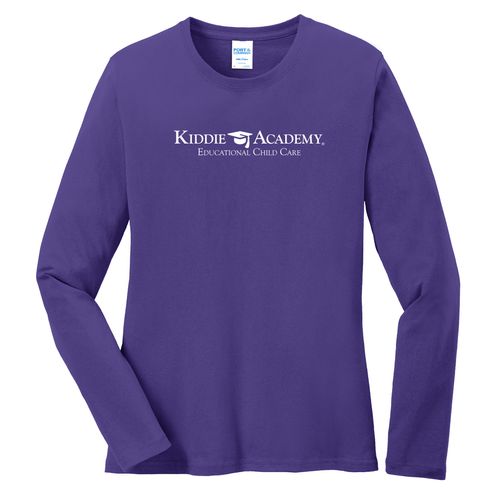 Community Begins Here Women's Long Sleeve T-Shirt - White Imprint (KA-LPC54LS-COMM-W) image thumbnail