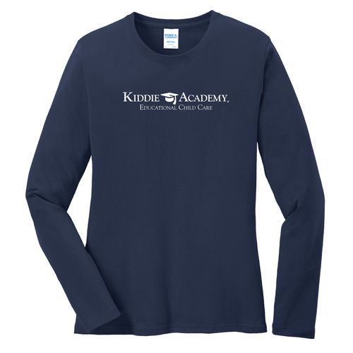 Community Begins Here Women's Long Sleeve T-Shirt - White Imprint (KA-LPC54LS-COMM-W) image thumbnail