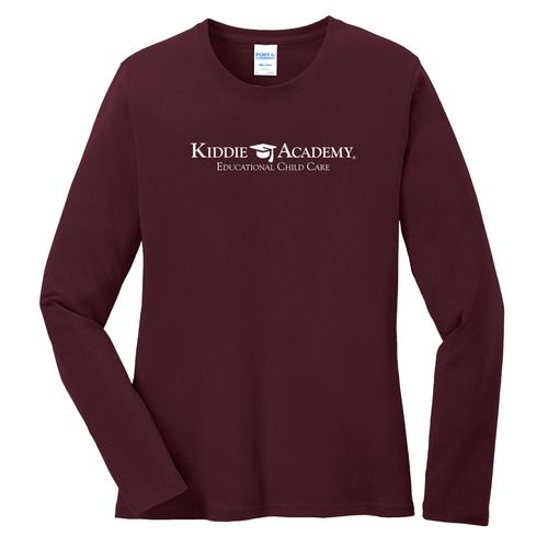 Community Begins Here Women's Long Sleeve T-Shirt - White Imprint (KA-LPC54LS-COMM-W) image thumbnail