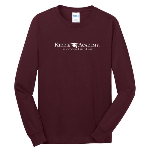 Community Begins Here Adult Long Sleeve T-Shirt - White Imprint (KA-PC54LS-COMM-W) image thumbnail