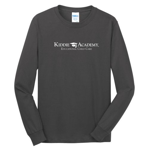 Community Begins Here Adult Long Sleeve T-Shirt - White Imprint (KA-PC54LS-COMM-W) image thumbnail