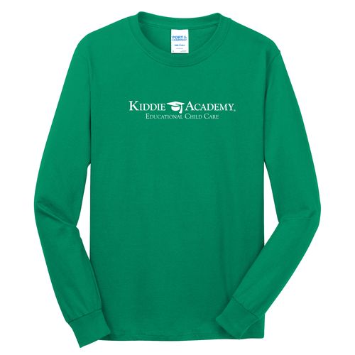 Community Begins Here Adult Long Sleeve T-Shirt - White Imprint (KA-PC54LS-COMM-W) image thumbnail