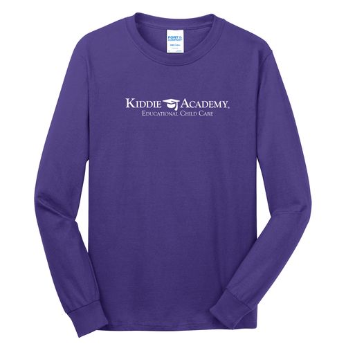Community Begins Here Adult Long Sleeve T-Shirt - White Imprint (KA-PC54LS-COMM-W) image thumbnail