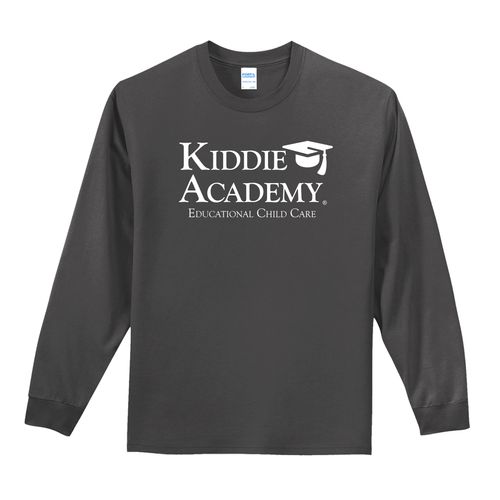 Essential Tee Adult Long Sleeve w/ Stacked KA Logo - White Imprint (KA-PC61LS-STK-W) image thumbnail
