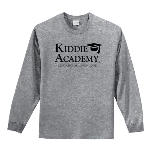 Essential Tee Adult Long Sleeve w/ Stacked KA Logo - Black Imprint (KA-PC61LS-STK-B) image thumbnail