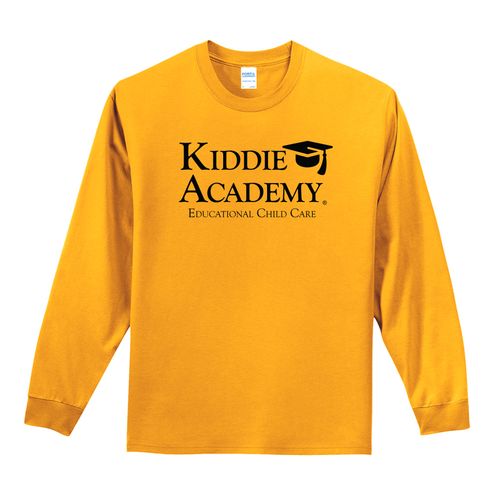 Essential Tee Adult Long Sleeve w/ Stacked KA Logo - Black Imprint (KA-PC61LS-STK-B) image thumbnail