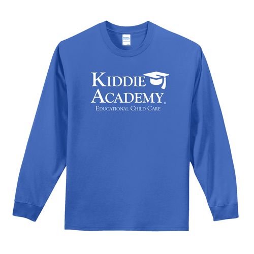 Essential Tee Adult Long Sleeve w/ Stacked KA Logo - White Imprint (KA-PC61LS-STK-W) image thumbnail