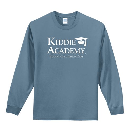 Essential Tee Adult Long Sleeve w/ Stacked KA Logo - White Imprint (KA-PC61LS-STK-W) image thumbnail